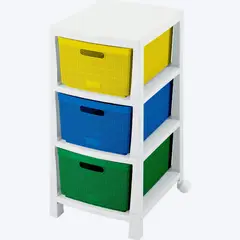 RIMAX - Cajonero Fique 3 Gavetas Tricolor Niño