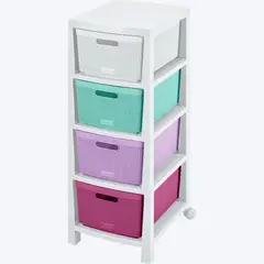RIMAX - Cajonero Fique 4 Gavetas Tricolor Niña