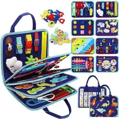 GENERICO - Nuevos diseños Busy book Montessori Para Bebes Nuevo Azul