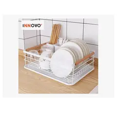 INNOVA - Platero Escurridor Para Cocina Organizador De Loza Elegante En Acero