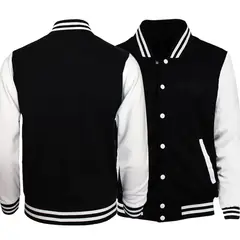 UBMD - Chaqueta Universitaria Deportiva Negra ZH103 Calida Holgada