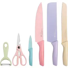 GENERICO - SET CUCHILLOS COLORES X 6