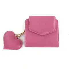 MARLA - Billetera corazón mujer 6 servicios cuero 100%
