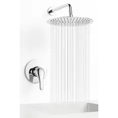 GENERICO - Kit Regadera 20 Cm Mas Mezclador Agua Fría Y Caliente Mini