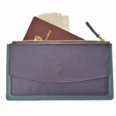 MARLA - Billetera chequera portadocumentos cuero 100%