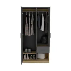RTA DESIGN - Closet Giroa Plata Oscuro y Fresno Europeo
