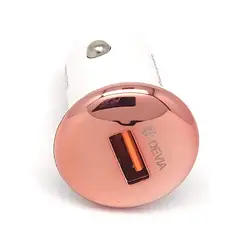 DEVIA - Cargador De Carro Mini Con Puerto Usb Rose Gold