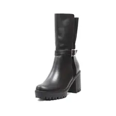 BALLERINA - Bota Cuero Para Mujer Negro Ballerinas Kathy