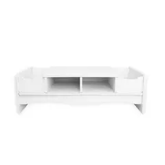 DIMATEX LEON - Organizador Niubo Escritorio Estante Monitor MDF Blanco