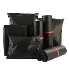 GENERICO - Bolsas de Seguridad Para Mensajería Negras 27x35cm Lisas x100u