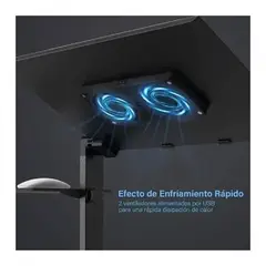 GENERICO - Mesa Plegable Para Computador Portátil dos ventiladores Base Ajustable T8