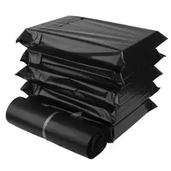 GENERICO - Bolsas de Seguridad Para Mensajería Negras 20x30cm Lisas x100u