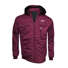 MODA EN CIRCUITO - Chaqueta Impermeable Para Hombre Vinotinto