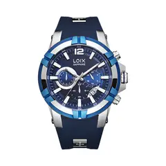 LOIX - Reloj Hombre LA2148-3 Azul con plateado tablero azul