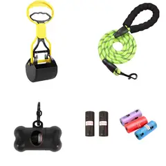 GENERICO - Recogedor Popo Perros + Correa + Porta Bolsa + 5 Rollos