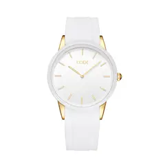 LOIX - Reloj hombre LA2158-4 Blanco con dorado tablero blanco