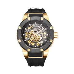 LOIX - Reloj hombre GT501-2 negro con dorado tablero dorado