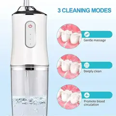 GENERICO - Irrigador Oral Recargable 3 Modos - BLANCO