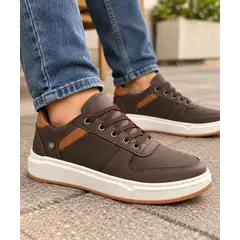 CALZADO BONT - Tenis Bont Hombre Casual Café 576