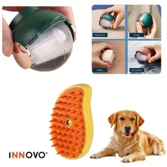 INNOVA - Combo Esfera Silicona Quita Pelos + Cepillo Masaje Vapor