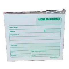 GENERICO - Recibo De Caja Menor Paquete x 100 Hojas
