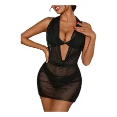 RAINBOW MODA - Salida De Baño Playa Mujer Vestido Pareo Playero Transparente