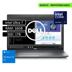 DELL - Portatil Precision 15,6" Intel Core Ultra 7 165H vPro RAM 16GB 512GB SSD NVIDIA RTX 500 4GB