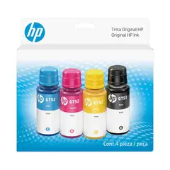 HP - Combo De Botellas De Tintas Gt52 Amarrillo, Cian, Magenta y Gt53 Negra