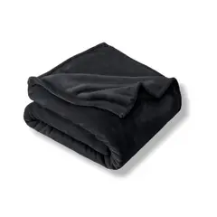 GENERICO - Cobija Manta Microfelpa Cama Doble-Queen Color Negro