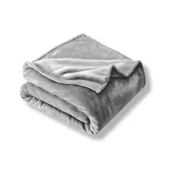 GENERICO - Cobija Manta Microfelpa Cama Doble-Queen Color Gris Claro