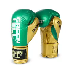 GREENHILL - GUANTES DE BOXEO REF. LEGEND COLOR VERDE/DORADO 16 OZ