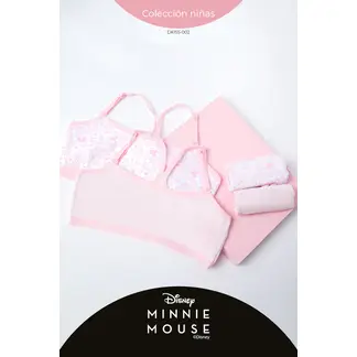 LILI PINK - Top en algodón para niña coleccion Minnie paquete x2