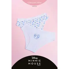 LILI PINK - Hipster para niña en algodón coleccion Minnie paquete x2