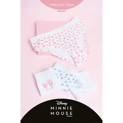 LILI PINK - Hipster para niña en algodón coleccion Minnie paquete x2