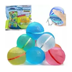 AFM - Globos Bombas De Agua Reutilizables Cierre Magnético Pack X6
