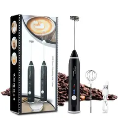 GENERICO - Espumador Para Leche Con 3 Velocidades Doble Función