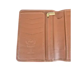 MARLA - Portapasaporte en cuero 100% hombre y mujer 10 compartimentos