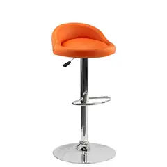 GENERICO - Silla Bar Butaco Alta Giratoria Barra Bar Cocina Refsantana Naranja