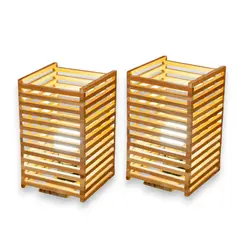 WOODMADE - Combo Lámparas de Mesa en Madera