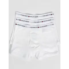TOMMY HILFIGER - Pack blanco de 3 bóxer con detalles distintivos de