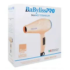 BABYLISS - Secador Profesional Nano Titanium Peach Glow 2000W