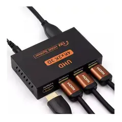 GENERICO - Multiplicador Splitter Hdmi 1x4 1 Entrada 4 Salidas 3d Hd 4k