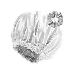 GENERICO - Gorro de Seda Satin Premium Doble Faz Unicolor Antifrizz & Scrunchie