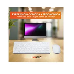 INNOVA - Teclado Con Mouse Diseño Slim Universal Receptor Usb Compatible Laptop