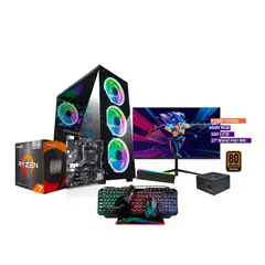 AMD - PC Gamer Ryzen 7 5700G / 16GB Ram / 1.5TB SSD / Monitor 27” 180Hz + Combo 4 en 1