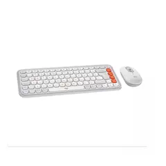 LOGITECH - Combo Teclado Y Mouse Bluetooth Pop Icon Winmac de Color Blanco
