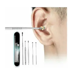 GENERICO - Juego Limpiador Kit Set Removedor Cera Oreja En ACero