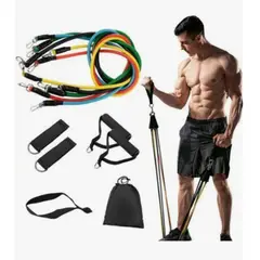 GENERICO - Kit Bandas Elásticas Tubulares Set 11 Piezas Juego Anclaje