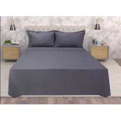 GENERICO - Juego de sabanas Azules de lujo algodon 100% 500 hilos Queen - Almalu