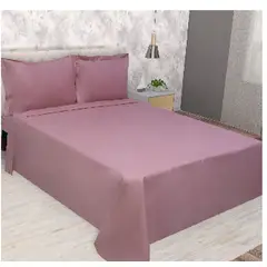 GENERICO - Juego de sabanas rosadas de lujo algodon 100% 500 hilos Queen - Almalu